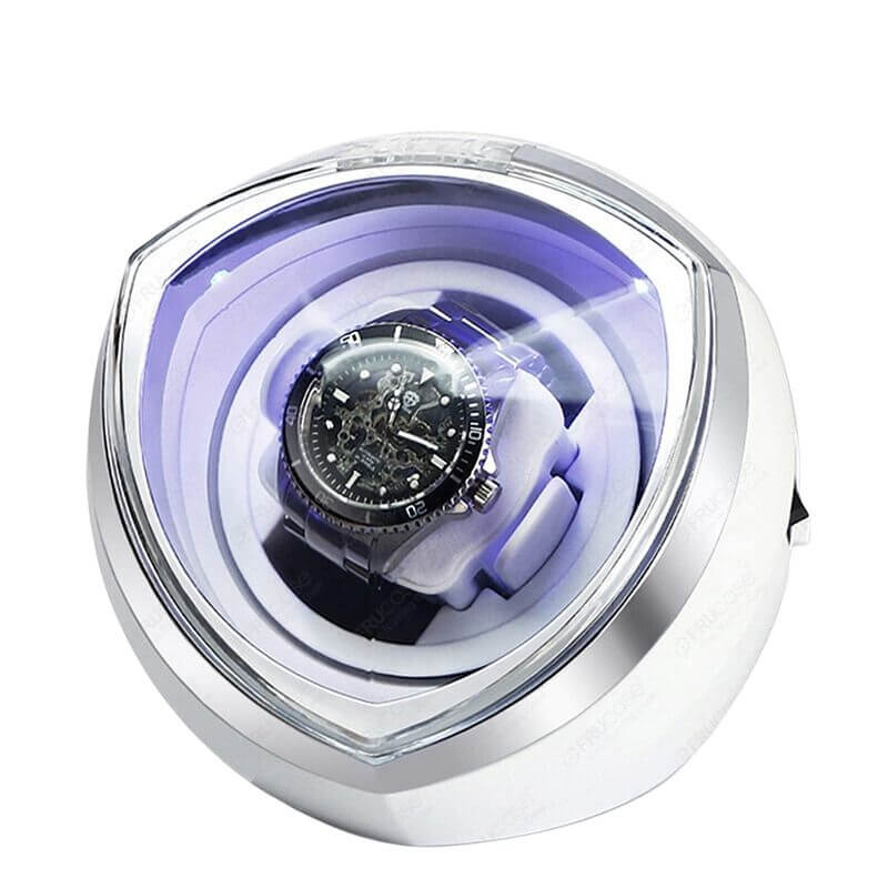 remontoir montre automatique design blanc